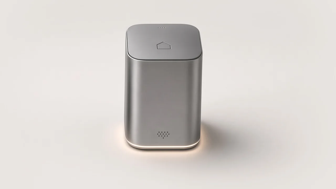ZoomProp Home Estate pack: a large aluminum hub, fuse box plug-in, four cameras, heat sensor, air and pesticide sensor, beacons, and smart plugs.